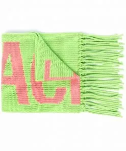 Versace intarsia-logo wool scarf