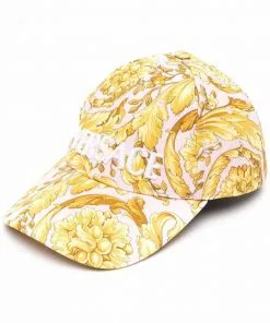 Versace Barocco print cap