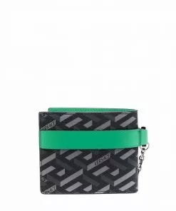Versace La Greca print bi-fold wallet
