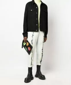 Versace logo-patch clutch bag