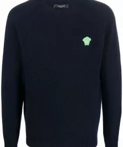 Versace embroidered Medusa Head jumper
