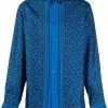 Versace Greca logo-print silk shirt