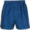 Versace geometric-print silk boxers
