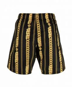 Versace Greca-print drawstring swim shorts