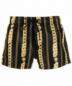 Versace Greca chain-print swimshorts