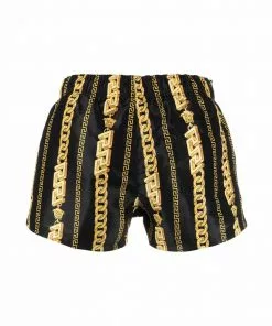 Versace Greca chain-print swimshorts