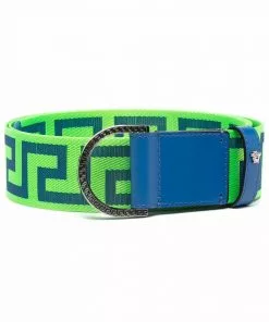 Versace Greca-pattern D-ring belt