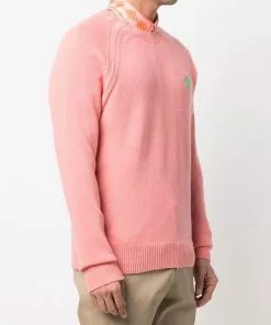 Versace Embroidered logo crew neck jumper 9 Versace embroidered-logo crew neck jumper