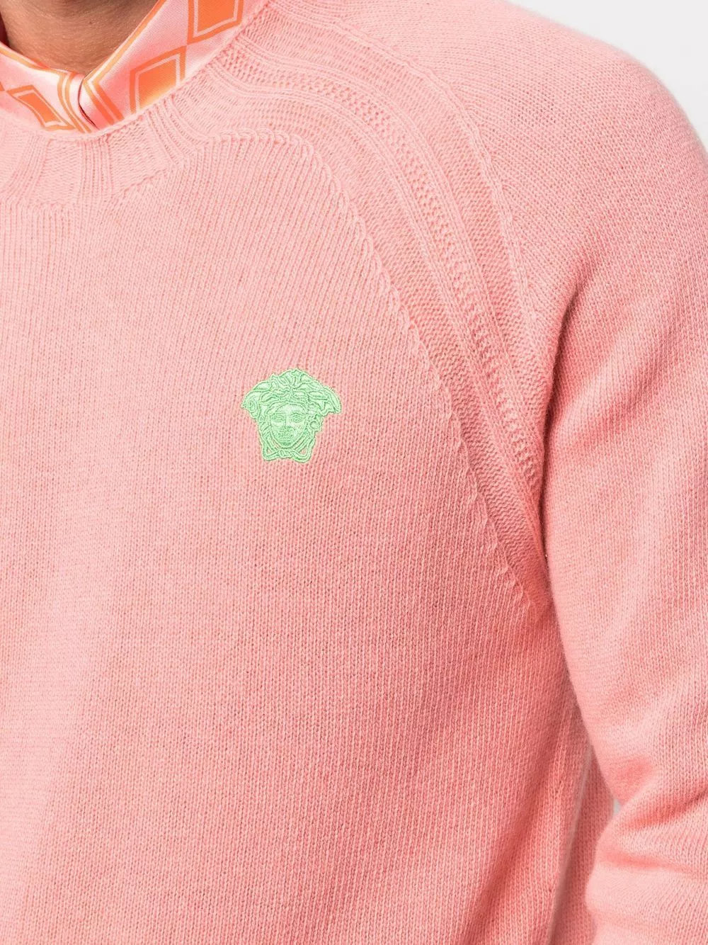 Versace Embroidered logo crew neck jumper 7 Versace embroidered-logo crew neck jumper