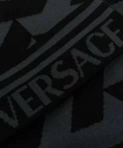 Versace La Greca knitted scarf
