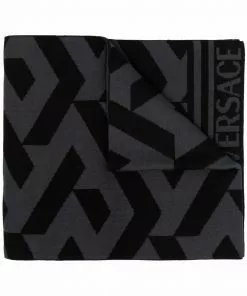 Versace La Greca knitted scarf