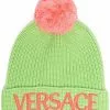 Versace logo-embroidered knitted beanie