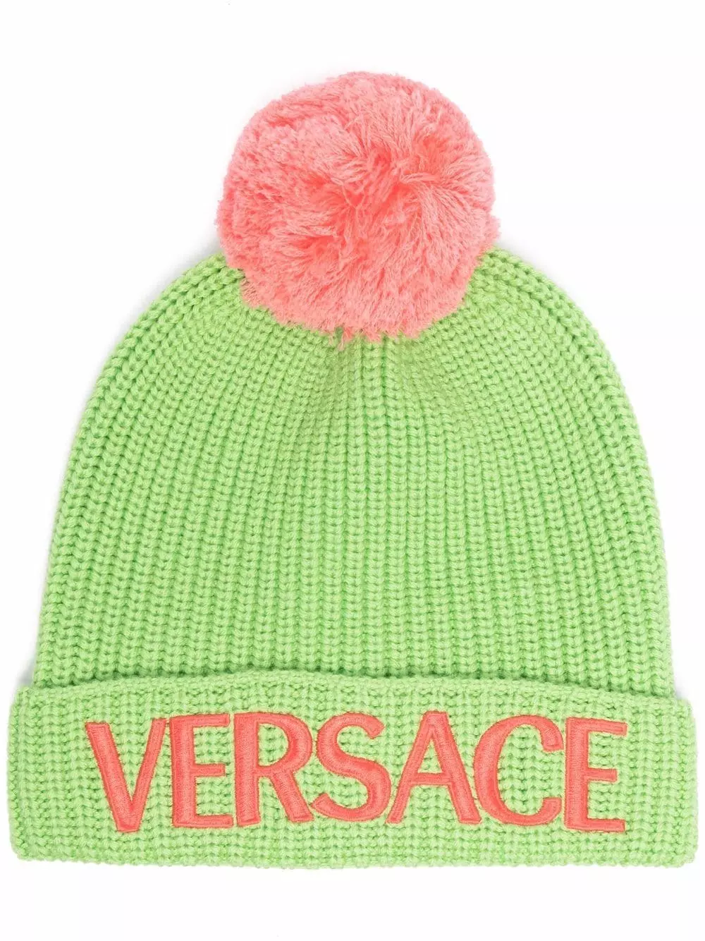 Versace Logo embroidered knitted beanie 3 Versace logo-embroidered knitted beanie