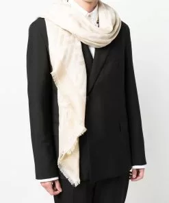 Versace Monogram frayed scarf 6 Versace monogram frayed scarf