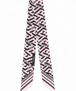 Versace Greca-print silk scarf