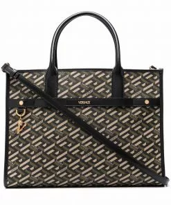 Versace La Greca-print tote bag