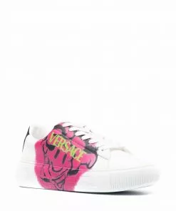 Versace logo print sneakers