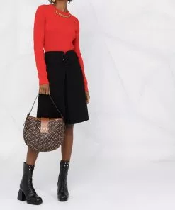 Versace logo print shoulder bag