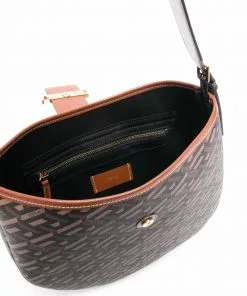 Versace logo print shoulder bag