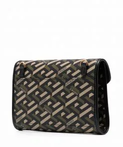 Versace La Greca Signature crossbody pouch