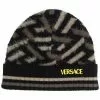 Versace Greca Signature brushed-wool beanie