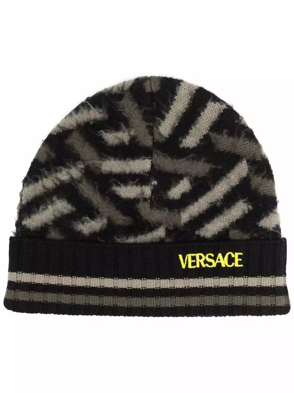Versace Greca Signature brushed wool beanie 3 Versace Greca Signature brushed-wool beanie