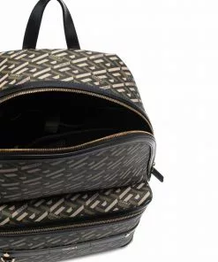 Versace monogram-print backpack
