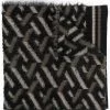 Versace geometric-pattern frayed scarf