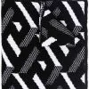 Versace geometric-pattern knitted scarf