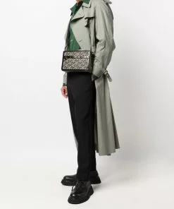 Versace La Greca leather-trim tote