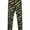 Versace Greca-pattern logo-print trousers