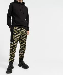 Versace Greca pattern logo print trousers 10 Versace Greca-pattern logo-print trousers