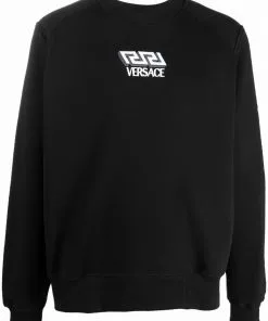 Versace logo-embroidered sweatshirt