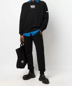 Versace logo-embroidered sweatshirt