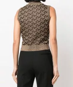 Versace La Greca-print vest