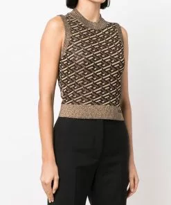 Versace La Greca-print vest