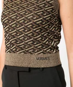 Versace La Greca-print vest