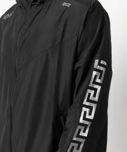 Versace Greca-print hooded jacket