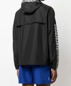 Versace Greca-print hooded jacket