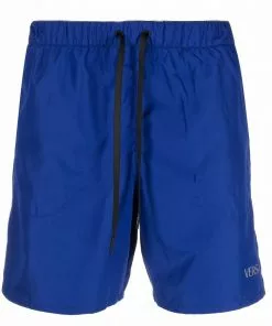 Versace logo-print drawstring shorts