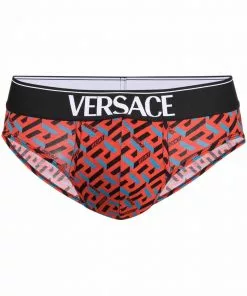 Versace Greca-print cotton briefs