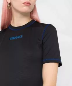 Versace contrast-stitching logo T-shirt