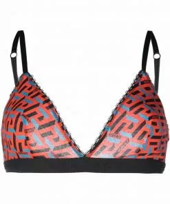 Versace Greca Signature triangle bralette