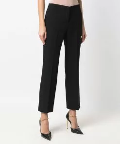 Versace pressed-crease cropped tailored trousers