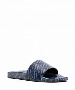 Versace Greca-print slides