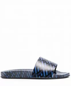 Versace Greca-print slides