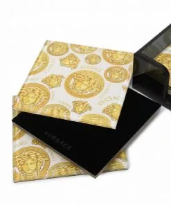 Versace set of six Medusa logo coasters