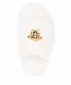 Versace Medusa Head faux-fur slides