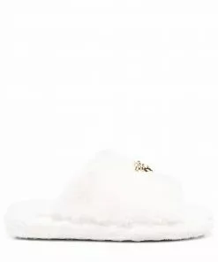 Versace Medusa Head faux-fur slides