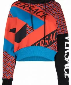 Versace Le Greca-print hoodie